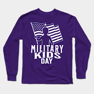 Brave Hearts-Military kids Long Sleeve T-Shirt